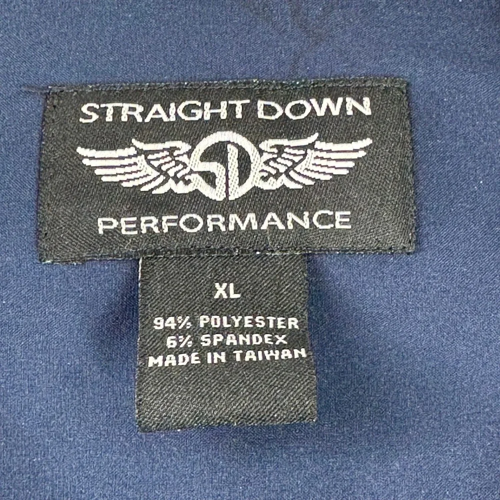 Straight Down Performance Mens XL 1/4 Zip Pullover‎ Navy Blue Bighorn Golf Club
